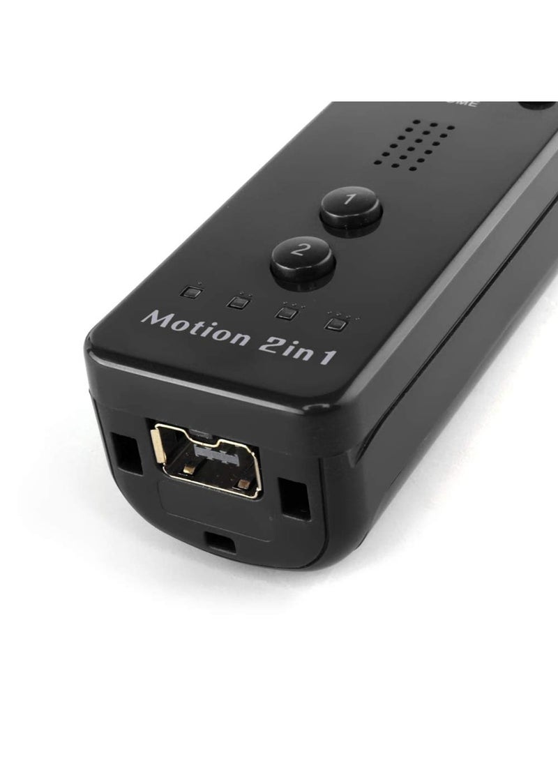 Barakah 2-Pack Wireless Remote Wiimote Controller with Built-in Motion Plus, Silicone Case, Sleeve Skin Cover, and Wrist Strap - Compatible with Nintendo Wii Games System - Black - Image 5